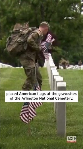 'Old Guard' Volunteers Place Flags at Arlington National Cemetery for Memorial Day #Shorts