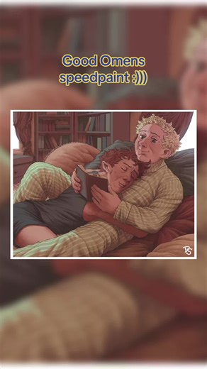 Good Omens Speedpaint: Aziraphale and Crowley Fanart