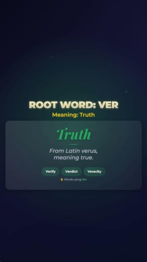 What Does VERDICT Mean? Root Word: VER ⚖️ #Shorts