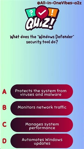 What does the "Windows Defender" security tool do?