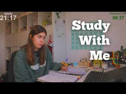 LIVE 10 HOURS Study With Me (60 min study + 10 break)