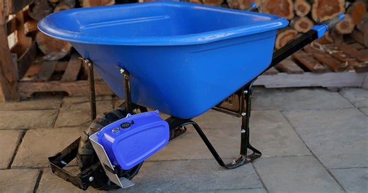 Electric wheel kit transforms wheelbarrows into motorized monsters