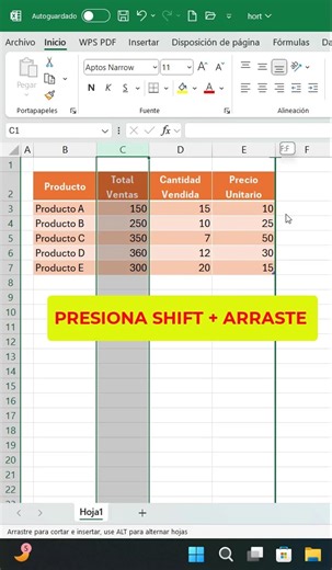 16 reactions | Descubre cómo mover columnas en Excel de forma rápida y sin complicaciones. ¡Este truco te facilitará el trabajo y te hará más ágil al organizar tus datos! #ExcelTips #TrucosExcel #Productividad #ExcelRápido #AtajosExcel #AprendeExcel #DataTips #ExcelParaTodos #Ofimática #ShortsExcel | Etecnology | Facebook