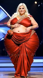 From a giant queen with a glowing belly to a breathtaking bride 👑➡💍 Russian blonde transforms through 4 stunning Indian looks in ruby red elegance ✨ #Transformation #SareeQueen #GlowUp #RussianInIndianWear #DesiBridal #AGTStage | Hogarts Ai