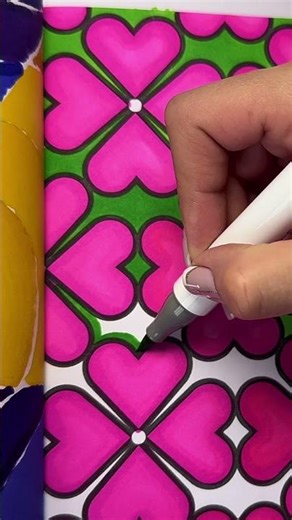 Colouring with Alcohol Markers ASMR ✨ Oddly Satisfying Heart Coloring 💗 #art #asmr