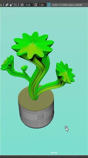 Tree Model In Autodesk Maya #shorts #autodeskmaya #cgi