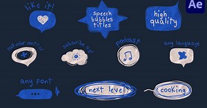 Speech Bubbles Titles for After Effects