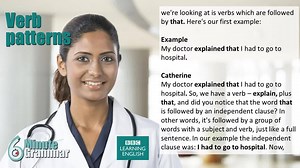 Listen to Catherine and Finn explain some of the most common verb patterns we use in English. #learningenglish #English #AfaanOromoo #listening #grammar #verbs #verbpatterns #syntax | BBC Learning English | Facebook