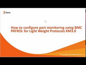 BMC TSOM Patrol: How to Configure Port Monitoring for Lightweight Protocols