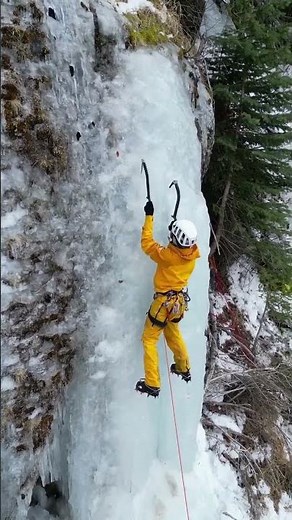 Ice Climbing at its Extreme 🧊❄️ | Frozen Waterfall Adventure #climbing #adventure #rockclimbing