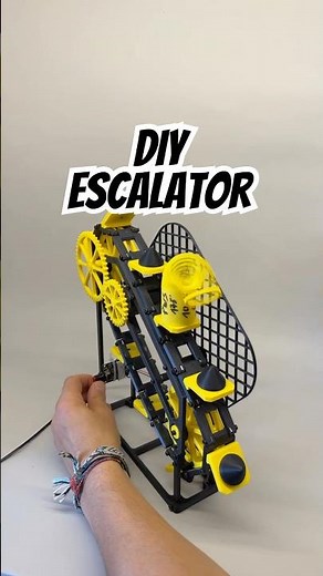Slinky escalator working model with Mr. Slinky #diy #slinky #escalator #engineering #diykit