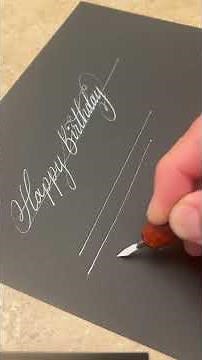 Writing “Happy Birthday” #lettering #calligraphy #cursive #fyp#handwriting