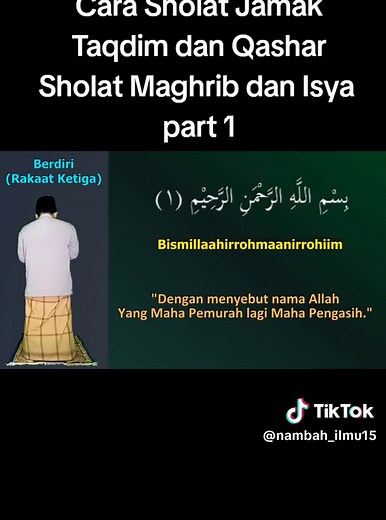 Cara Sholat Jamak Taqdim dan Qashar Maghrib-Isya