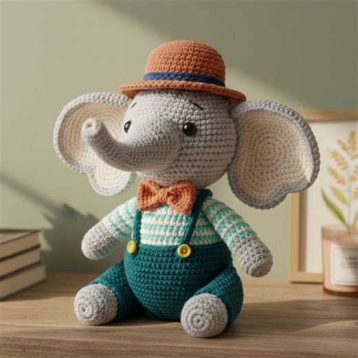 Baby Elephant Amigurumi Crochet Pattern: Elephant Plush Toy PDF Download - Etsy