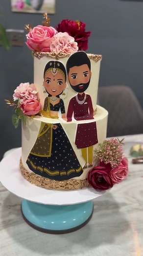 Beautiful 2 Tier Wedding Cake with Roses | Cake Decorating Ideas