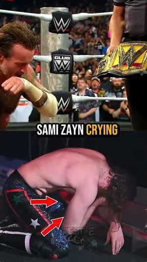 Sami Zayn Crying After Losing Undisputed Title On Raw .. #wwe #ytshorts