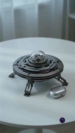 🛸 Flying Saucer Transformation | Tiny Mechanical Pod Unfolds into an Alien UFO 🤯 | AI Generated