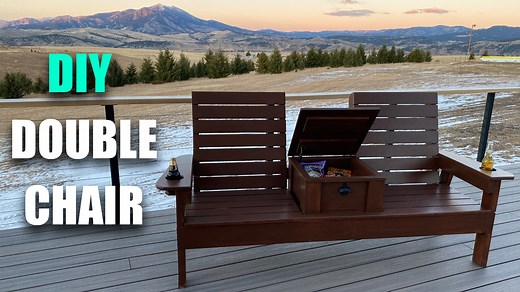 DIY Double Chair with Center Storage | Patio Seating Made Simple - DIY Projects With Pete