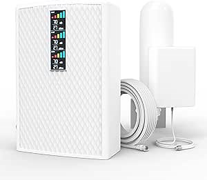 Goboost Cell Phone Signal Booster 2G 3G 4G LTE 5G Triple Band 2/4/5 Cellular Signal Booster 70dB High Gain Signal Amplifier with Antenna Kit for AT&T, Verizon, US Cellular & More | FCC Approved