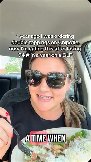 Karlie Barge on Instagram: "Have you ever felt shame or guilt from your Chipotle order? Me too. Now I find balance and moderation easily. Being on a GLP-1 has truly changed me life even in the smallest of ways. What’s your Chipolte order? Let me know in the comments! #chipolte #glp1 #ozempic #mounjaro #zepbound #wegovy"