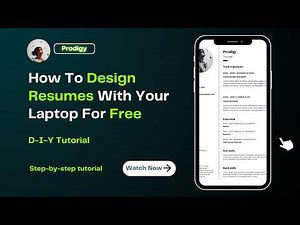 How To Design Resumes For Free - DIY Tutorial