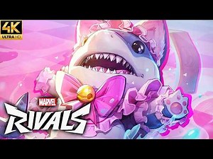 Marvel Rivals - Jeff The Land Shark (Maid To Chomp Skin) Gameplay Showcase (4K 60FPS)