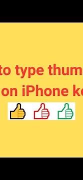 How to type thumbs up symbol on iPhone keyboard