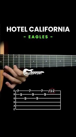 Eagles - Hotel California Solo Guitar Lesson #strumly #guitar #guitarlesson #guitartutorial