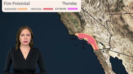 Increased Fire Threat As Santa Ana Winds Continue