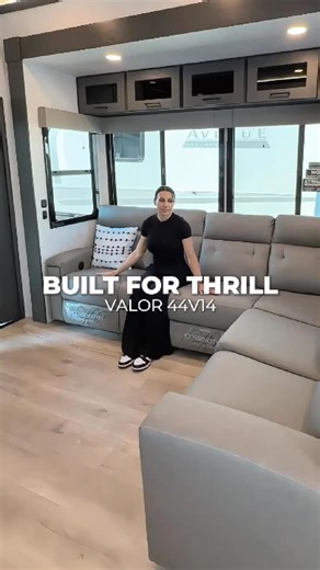 🔥 Garage. Loft. Luxury — All in One Epic Toy Hauler! 🚐💥 The 2025 Alliance Valor 44V14 is the ultimate luxury toy hauler built for those who live large and play hard. With its massive 14-foot garage, residential-style living, and off-grid capabilities, it’s designed for adventure seekers who refuse to sacrifice comfort. – Huge 14’ garage with half bath HappyJac bed system – Residential-style living room with reclining theater seating – Gourmet kitchen with residential fridge tons of storage – 
