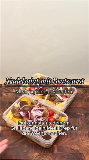 Nudelsalat mit Bratwurst | Schnelles Mealprep für die Woche