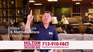 A major furniture and mattress store has closed its doors and we've purchased all of their inventory for pennies on the dollar. High End Furniture & Mattress Liquidation Going on Now! #LetEmHaveIt! and #ThatsAFactJack! | Hilton Furniture