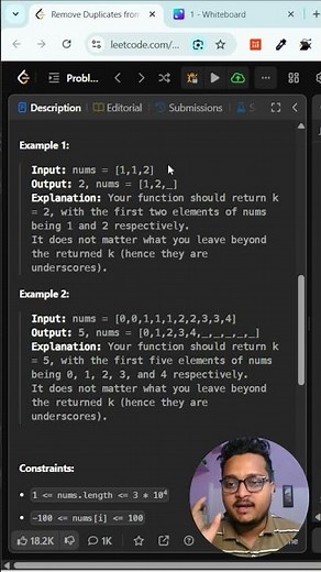 Leetcode 26 – Remove Duplicates From Sorted Array #Shorts #leetcode #javascript