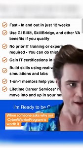 Let me tell you more!! 👀 #cyberwarriorprogram #Meme #MemeCut #veterans | MyComputerCareer