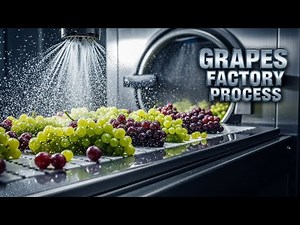 “Grapes Processing Line Inside Factory | From Raw Fruit to Packed Boxes (Full Production Tour)”