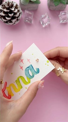 DIY Colorful Name Tag idea 🌈