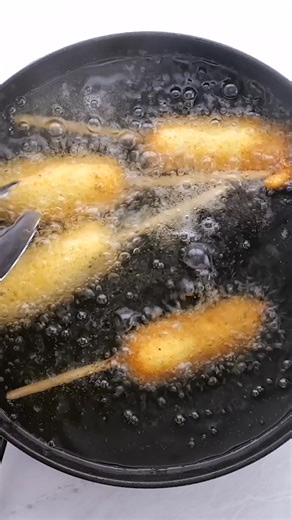 Mini Corn Dogs that are crispy, fun, and perfect for snacking! Recipe: https://www.jocooks.com/recipes/mini-corn-dogs/ | JoCooks