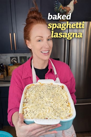 Baked spaghetti lasagna casserole recipe