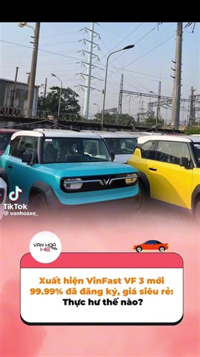 Xuất hiện lô xe VF3 mới giá lướt. Chỉ gần 250tr mua đứt pin. Bảo hành chuẩn chính sách Vinfast. #GF #vinfast #🥰