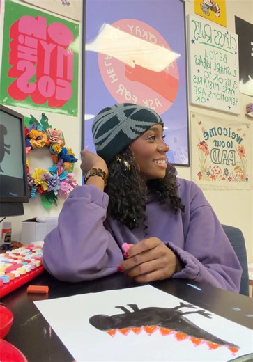 Teaching 1st Graders to Draw a Basquiat-Inspired Dinosaur