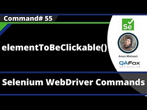 elementToBeClickable() Command - Selenium WebDriver