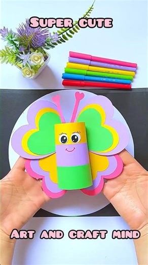 DIY Paper cute butterfly 🦋🦋#artandcraft #easycraft #papercraft