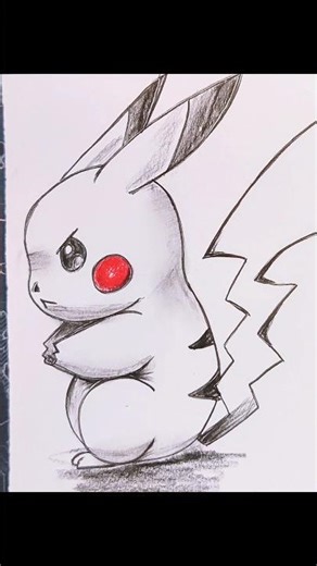 Angry Pikachu Pencil Sketch 🎨 Amazing Art! #Shorts #Pokemon #artist
