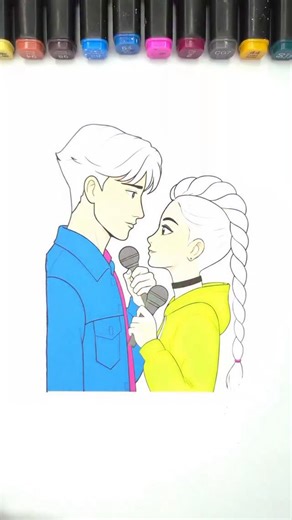 AHS Colours on Instagram: "Rumi x Jinu New Hairstyle Color Tube Painting Technique ✨️😱"