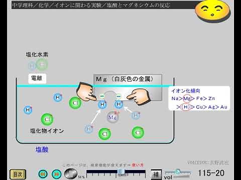 中学理科、化学（115-20）塩酸とマグネシウムの反応