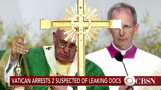 Two arrested in scandal over leaked Vatican documents