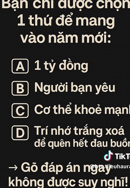 Bạn chỉ được chọn 1 thứ để mang vào năm mới: #radio #btv #xuhuongtiktok #dieuhau #caudovui #tamly #trochoi