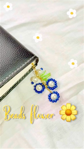 🪄Beginners easy beads flower🌸| How to make beaded flower 🌼|#shorts #craft #flowers