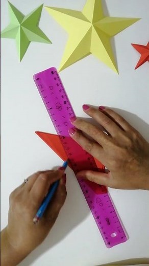 Cut and fold a five-pointed star from paper