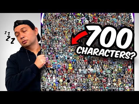 Drawing 700 FORTNITE CHARACTERS IN 100 HOURS STRAIGHT??? INSANE ART CHALLENGE!!!